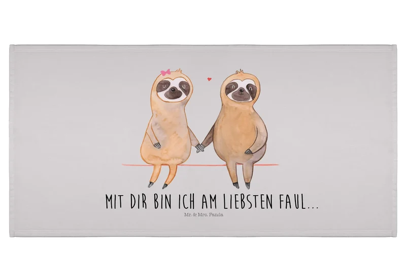 Handtuch Faultier Pärchen