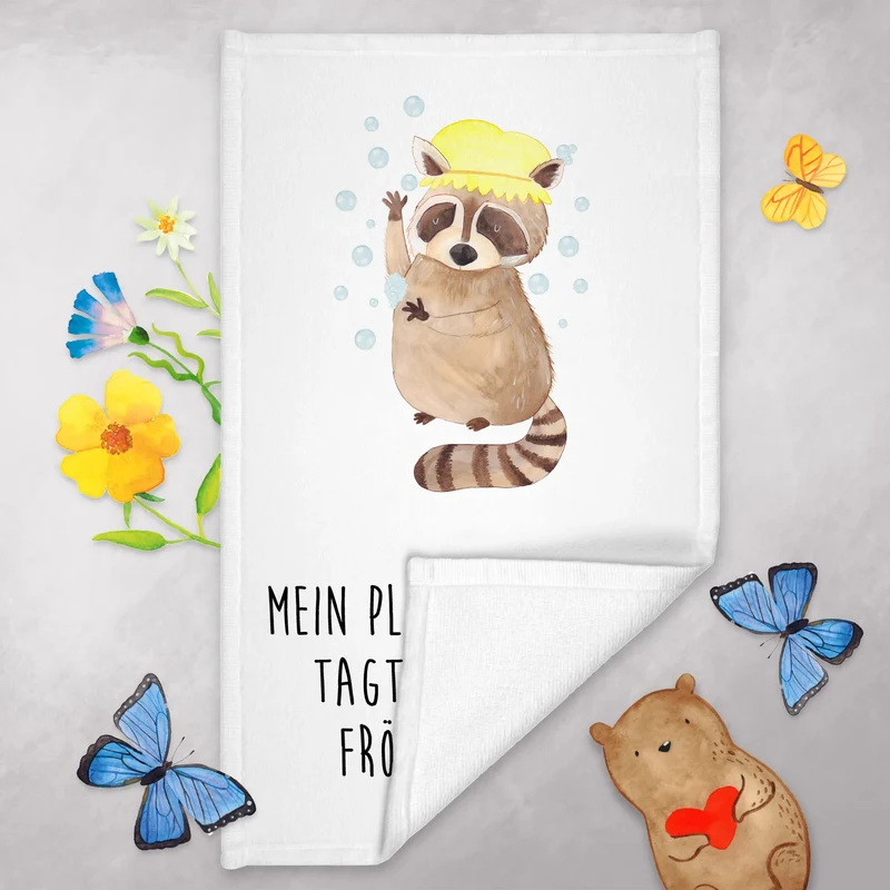 Gästehandtuch Waschbär