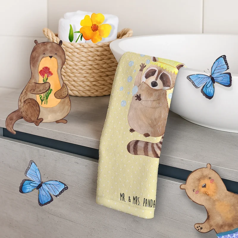 Gästehandtuch Waschbär