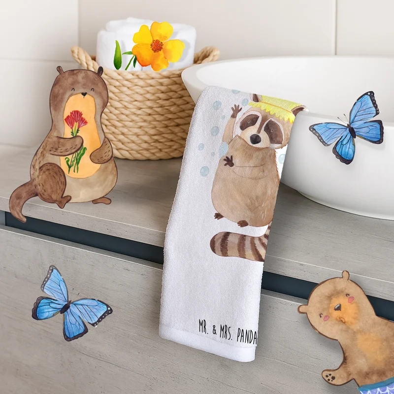 Gästehandtuch Waschbär