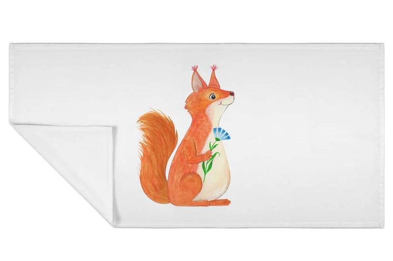 Handtuch Eichhörnchen Blume