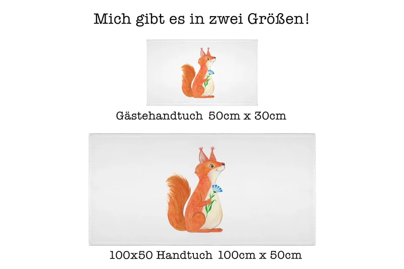 Handtuch Eichhörnchen Blume