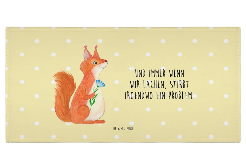 Handtuch Eichhörnchen Blume