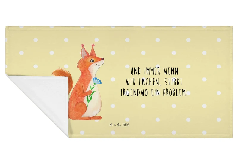 Handtuch Eichhörnchen Blume