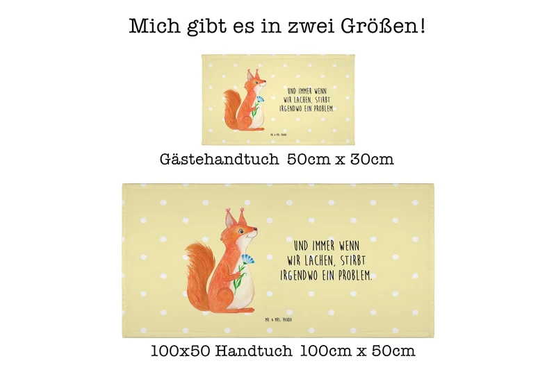 Handtuch Eichhörnchen Blume