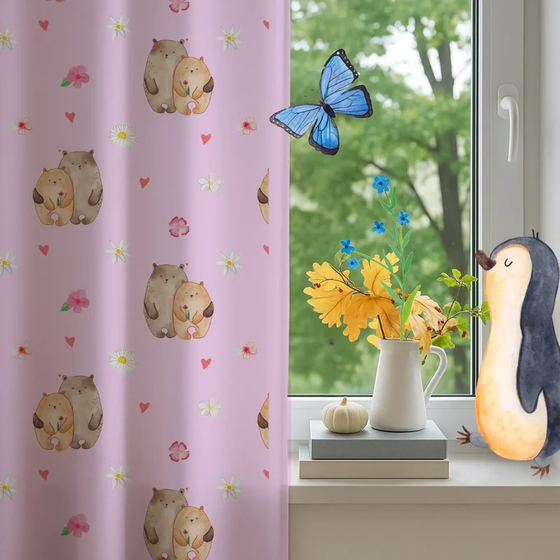 Vorhang Bären Liebe Muster