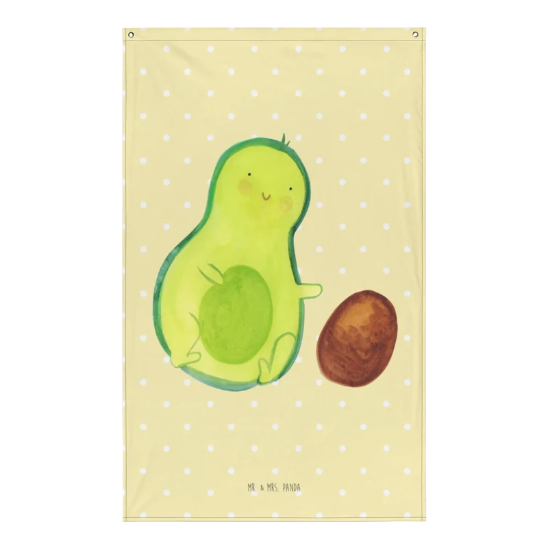 Wandteppich Avocado Kern rollt