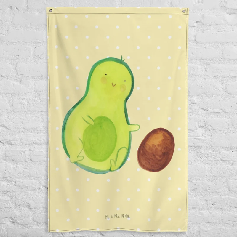 Wandteppich Avocado Kern rollt