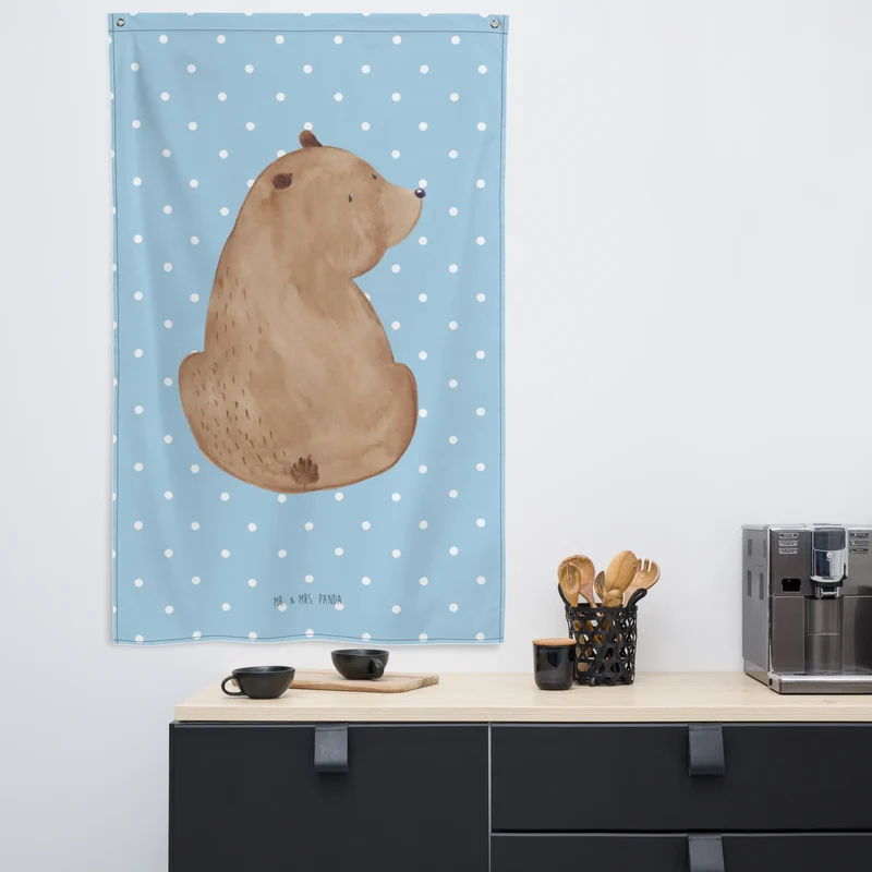 Wandteppich Bär Schulterblick