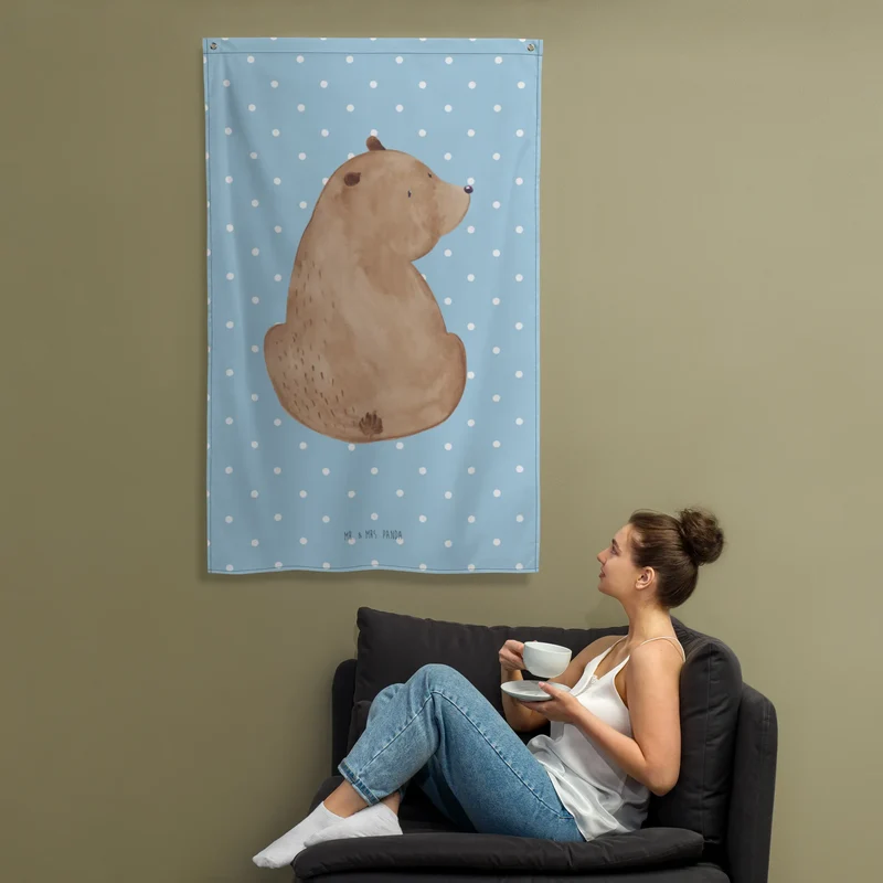 Wandteppich Bär Schulterblick