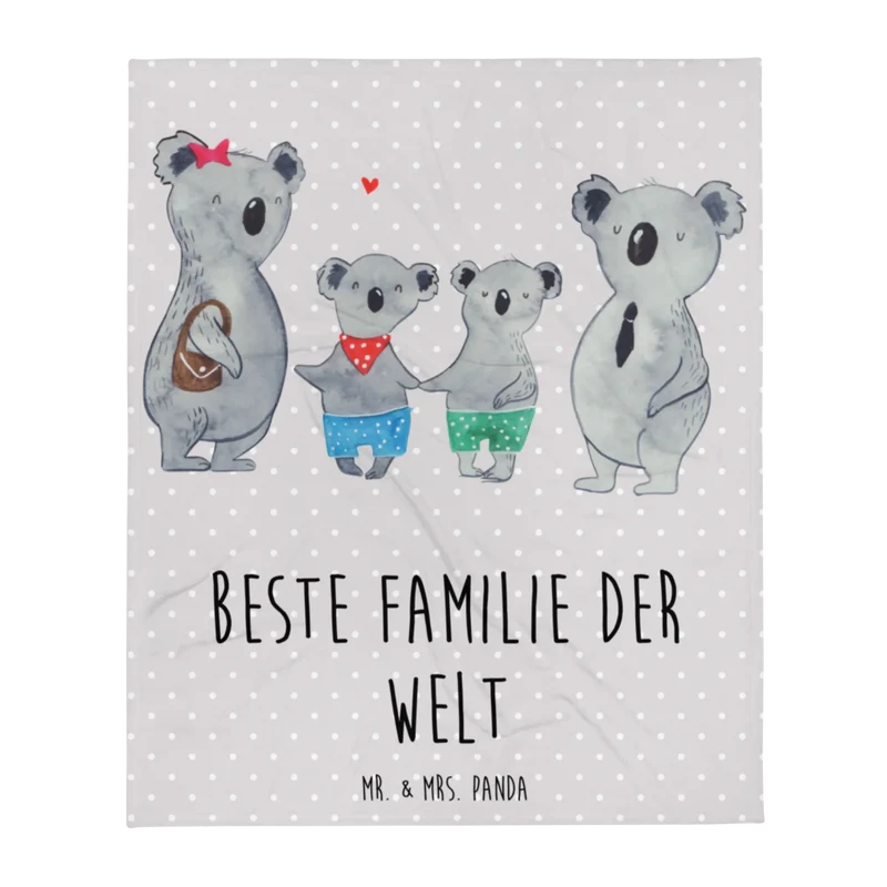 Kuscheldecke Koala Familie zwei