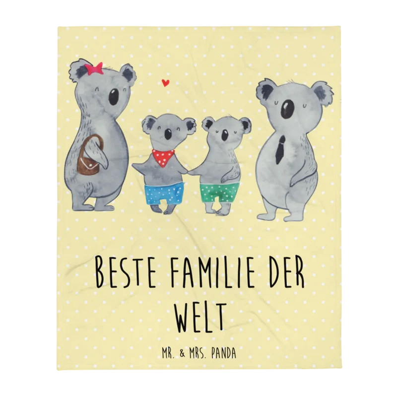 Kuscheldecke Koala Familie zwei