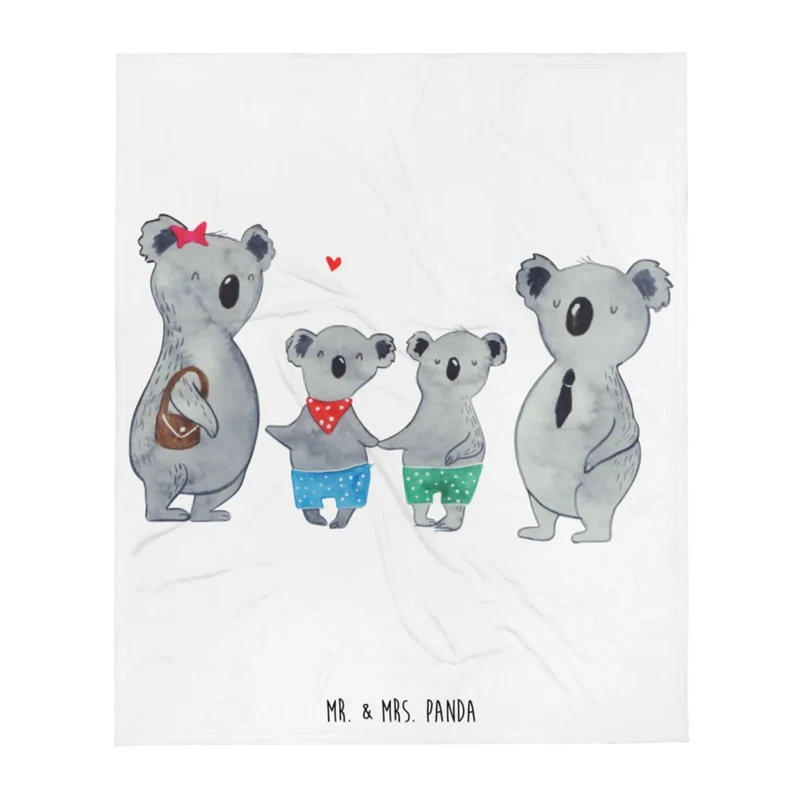 Kuscheldecke Koala Familie zwei