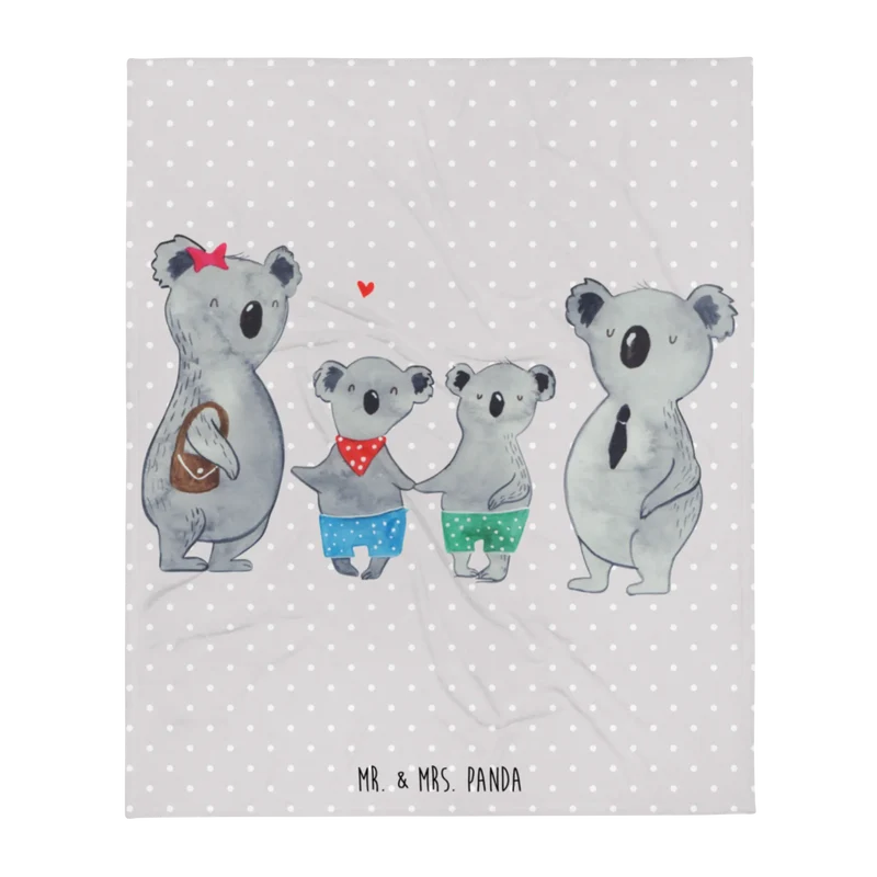 Kuscheldecke Koala Familie zwei
