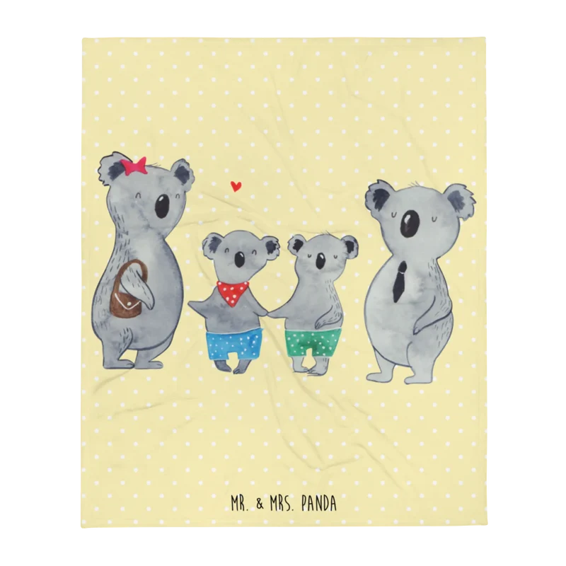 Kuscheldecke Koala Familie zwei
