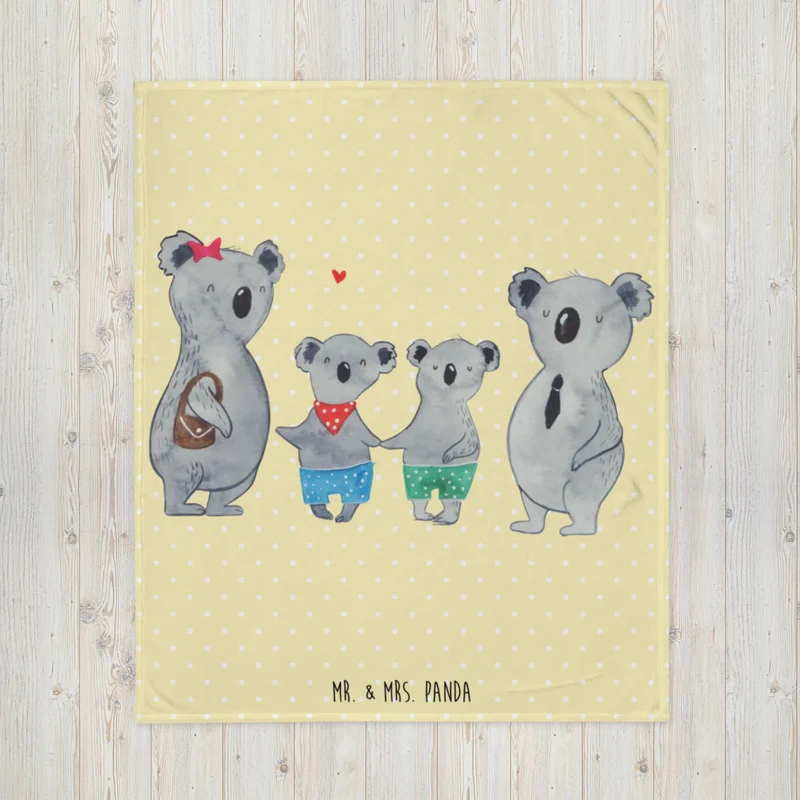 Kuscheldecke Koala Familie zwei