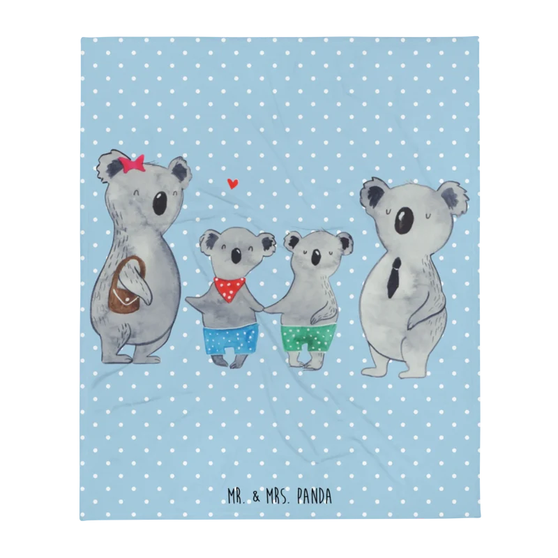 Kuscheldecke Koala Familie zwei