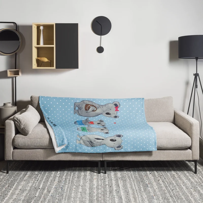 Kuscheldecke Koala Familie zwei
