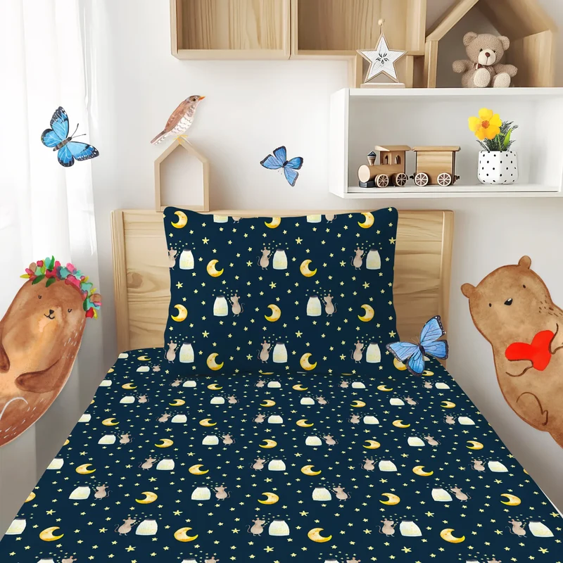 Kinderbettwäsche Maus Sterne Muster