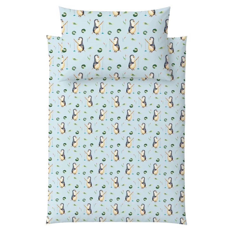 Kinderbettwäsche Pinguin Angler Muster
