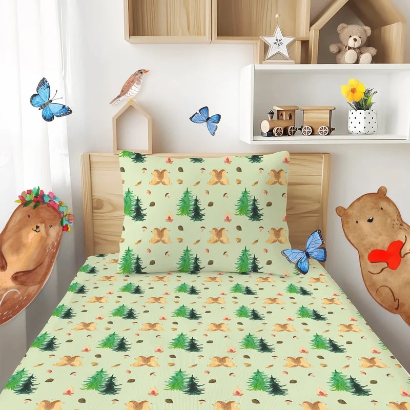 Kinderbettwäsche Igel händchenhaltend Muster