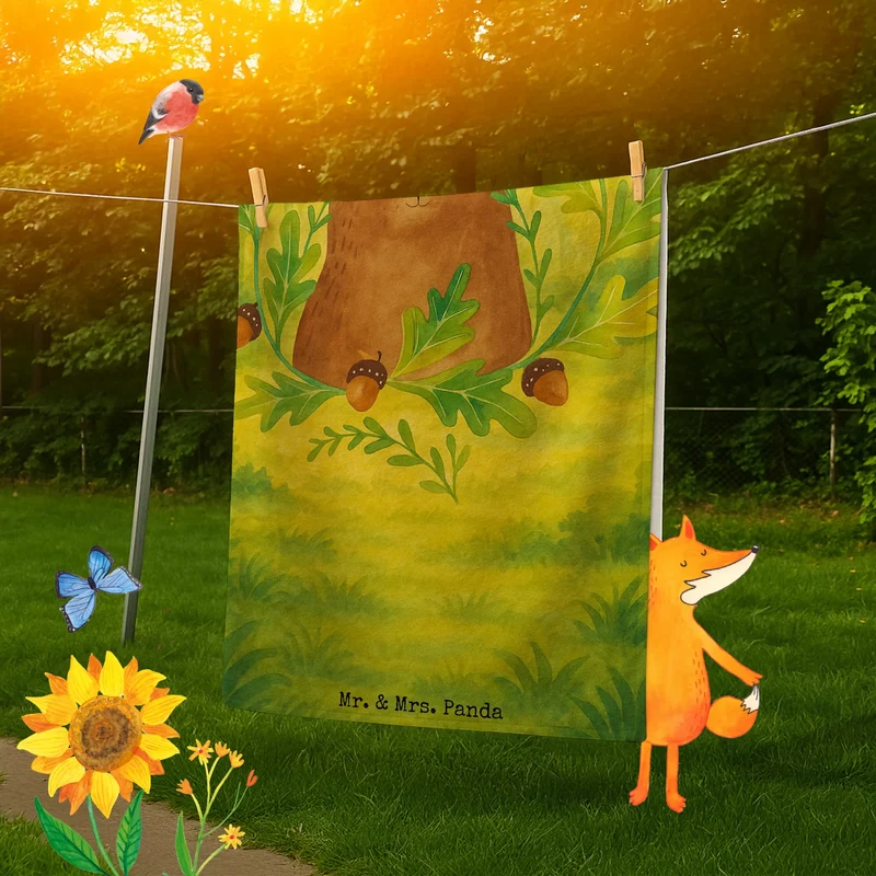Badehandtuch Bär König Design