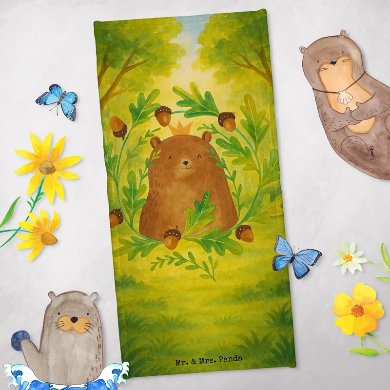 Badehandtuch Bär König Design