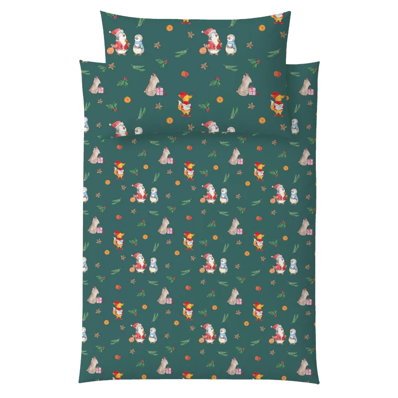 Kinderbettwäsche Winter Weihnachtsfreude Muster