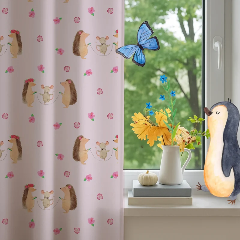 Vorhang Igel Seilhüpfen Muster