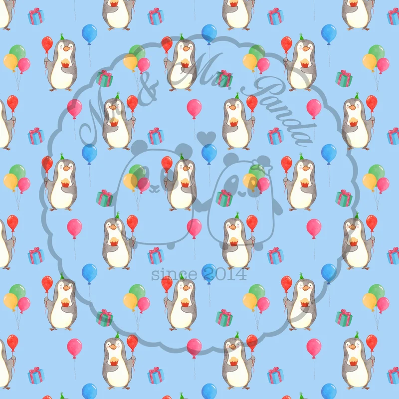 Bettwäsche Pinguin Geburtstag Muster