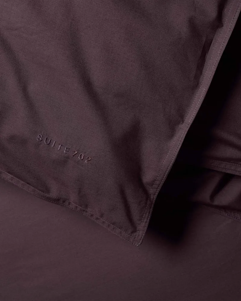 Duvet Cover Cotton Plum Noir