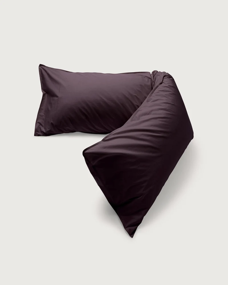 bedMATE Pillowcase Cotton Plum Noir