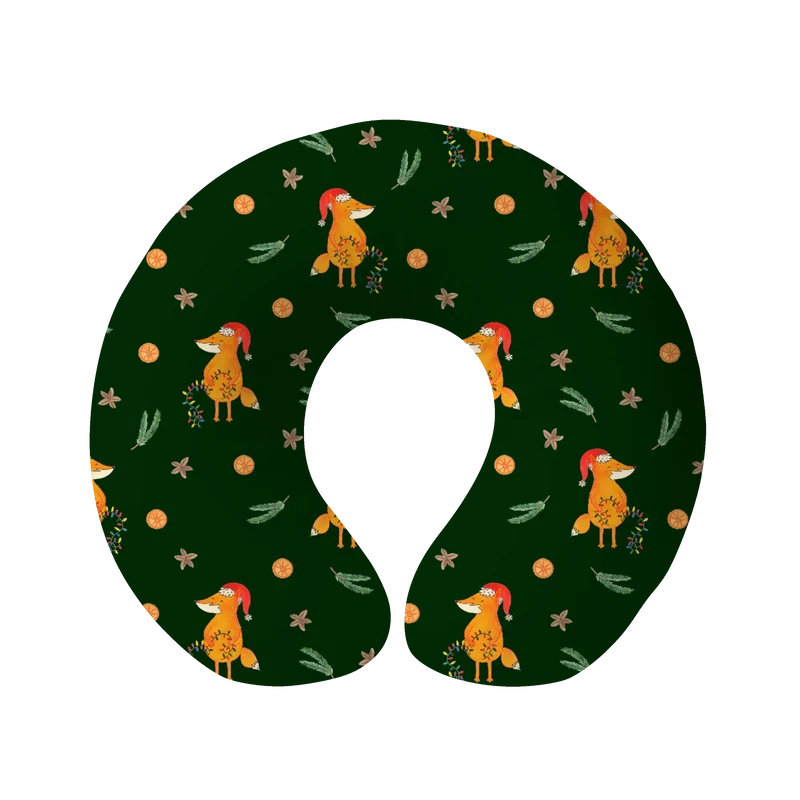 Nackenkissen Fuchs Weihnachten Muster