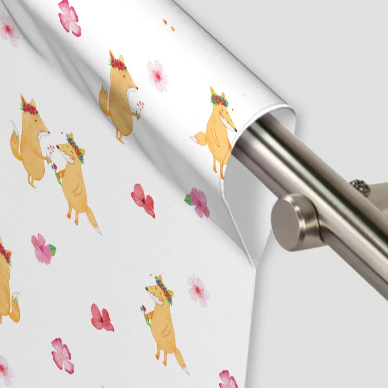 Vorhang Fuchs Blumen Muster