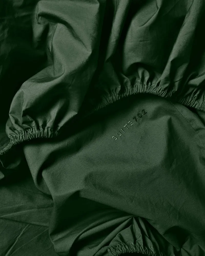Fitted Sheet Cotton Forest Green