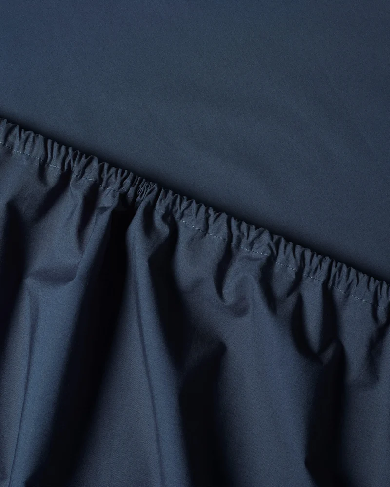 Fitted Sheet Cotton Navy Blue