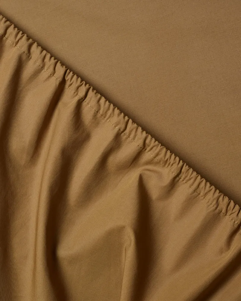 Fitted Sheet Cotton Khaki Gold