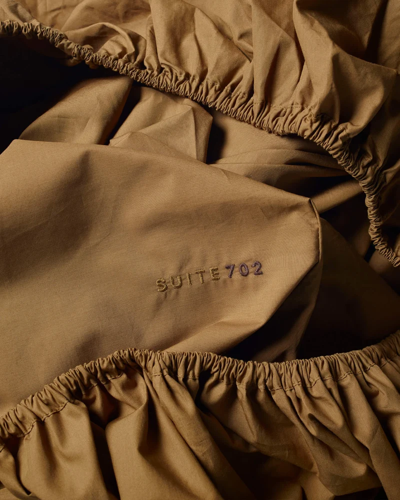 Fitted Sheet Cotton Khaki Gold