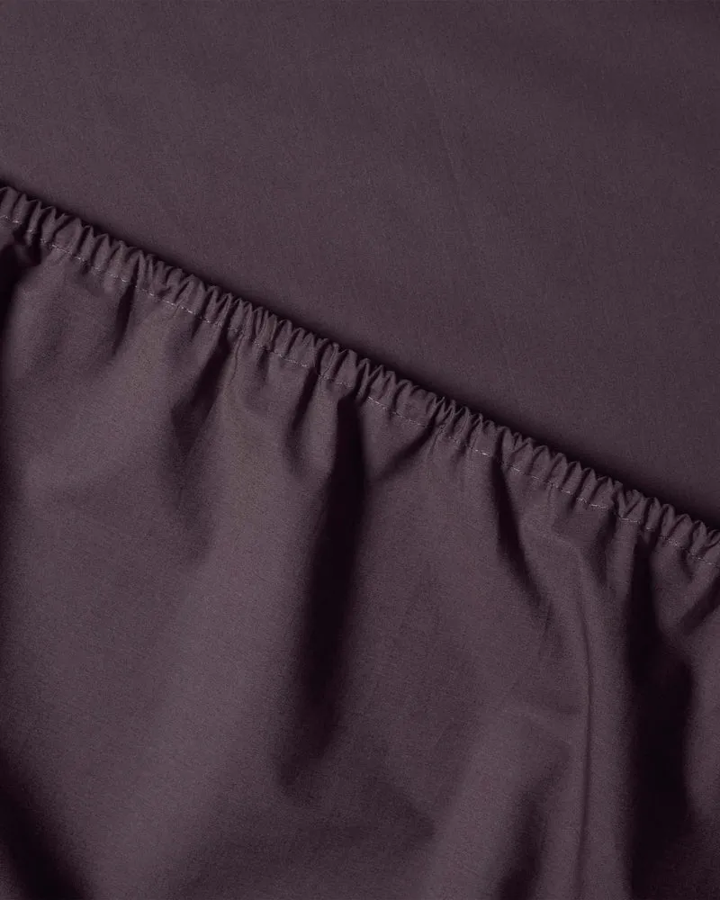 Fitted Sheet Cotton Plum Noir