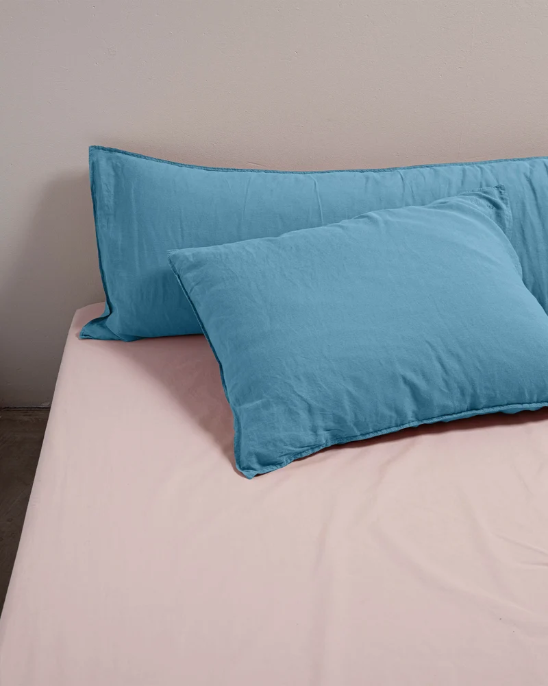 bedMATE Pillowcase Linen True Blue