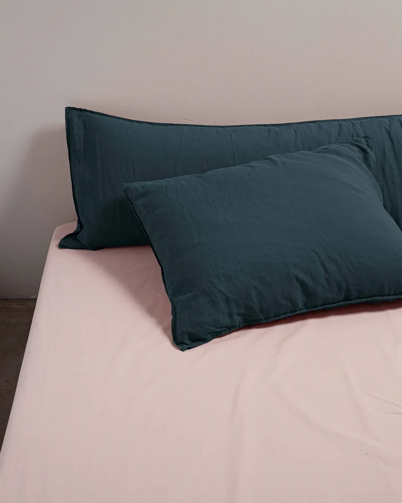 bedMATE Pillowcase Linen Midnight Blue