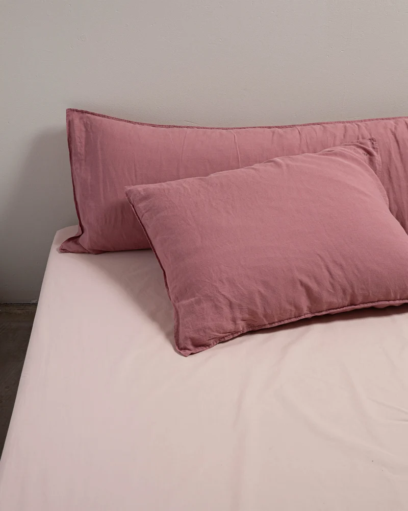 bedMATE Pillowcase Linen Mauve Rose