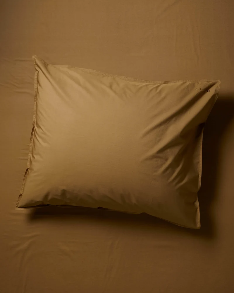 Pillowcase Cotton Khaki Gold