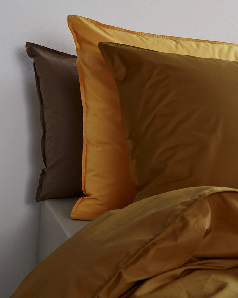 Pillowcase Cotton Khaki Gold