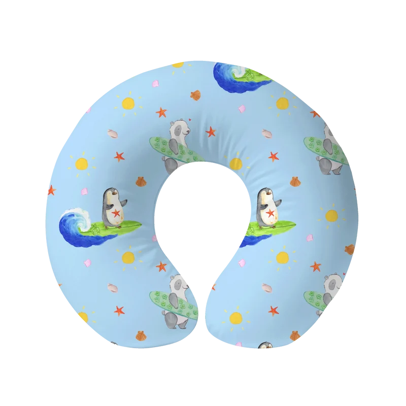 Nackenkissen Pinguin Surfer Muster