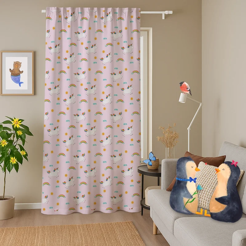 Vorhang Einhorn Happy Muster