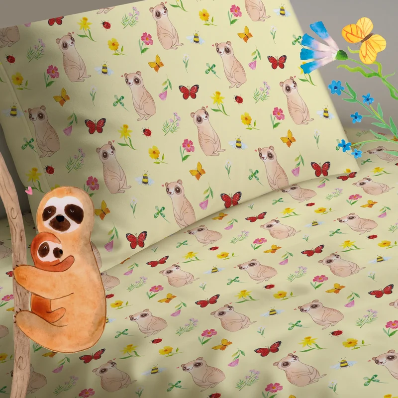 Kinderbettwäsche Erdmännchen Muster
