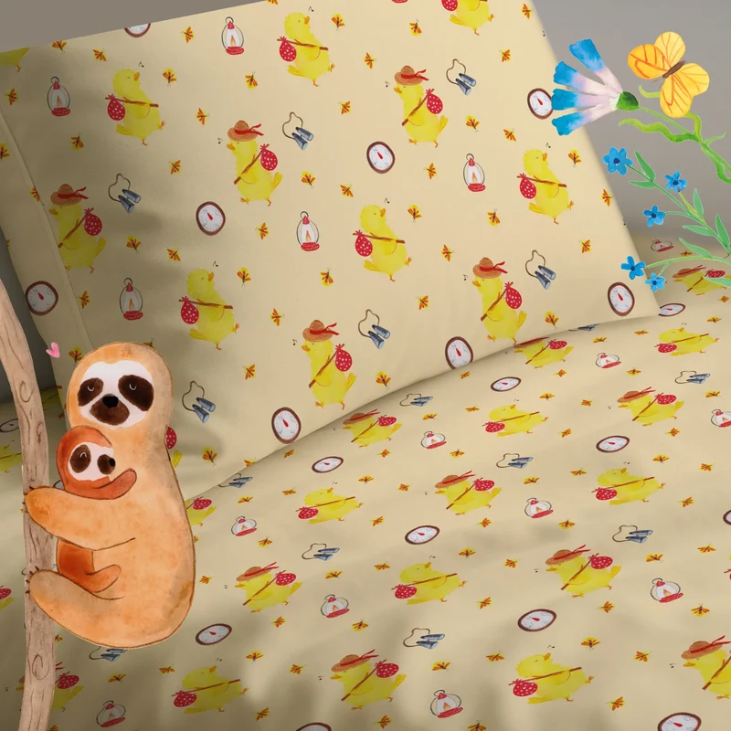 Kinderbettwäsche Küken Wander Muster