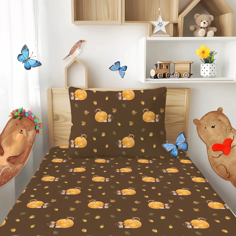 Kinderbettwäsche Kürbis Maus Muster