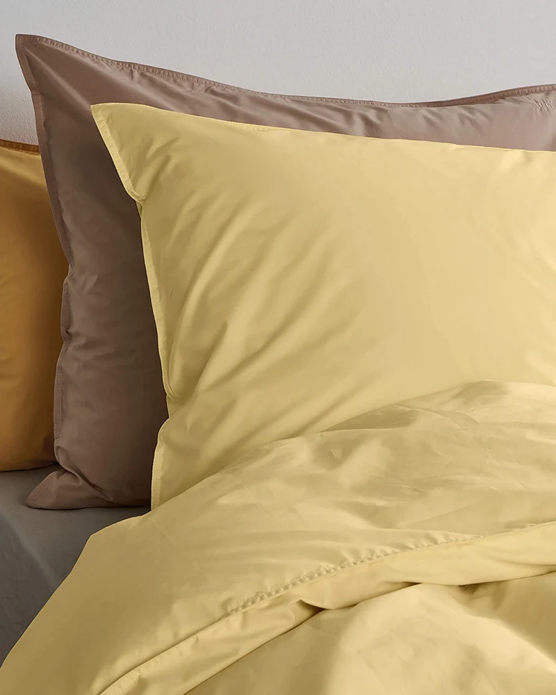 Pillowcase Cotton Butter Yellow